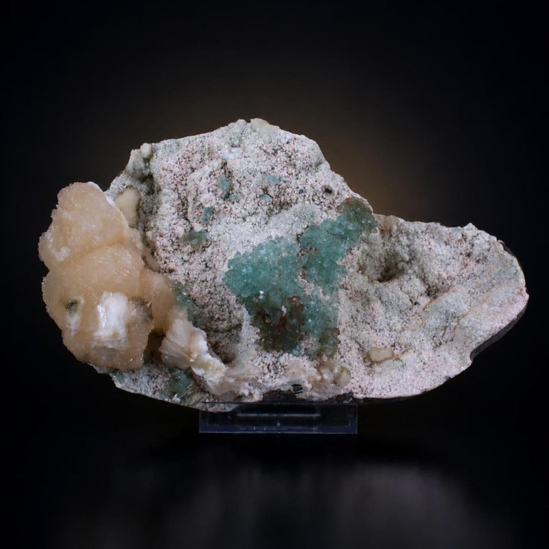 Green Apophyllite Crystal Aggregate with Stilbite and Mordenite — India | 1544 g | 12 × 15 × 7 cm
