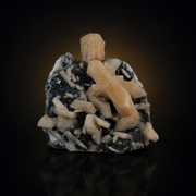 Stilbite Crystals on Dark Matrix – Natural Mineral Specimen