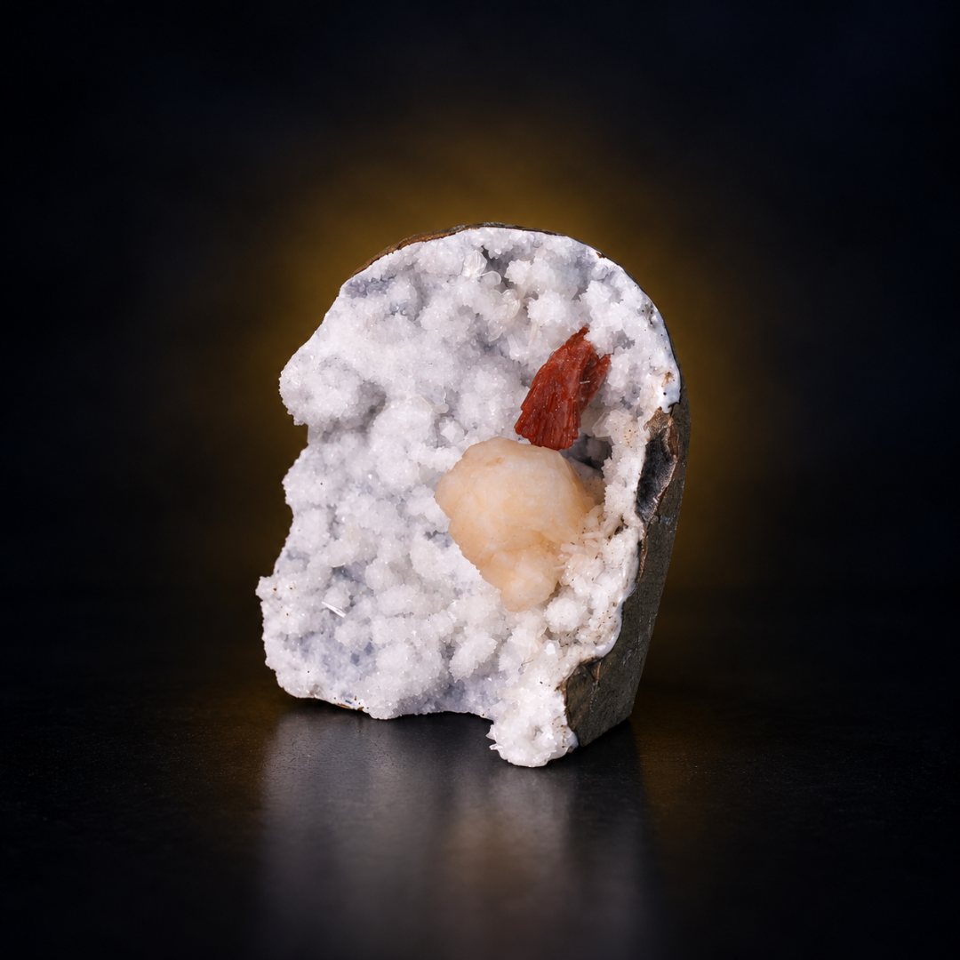 Stilbite with Chalcedony Matrix – Natural Mineral Specimen