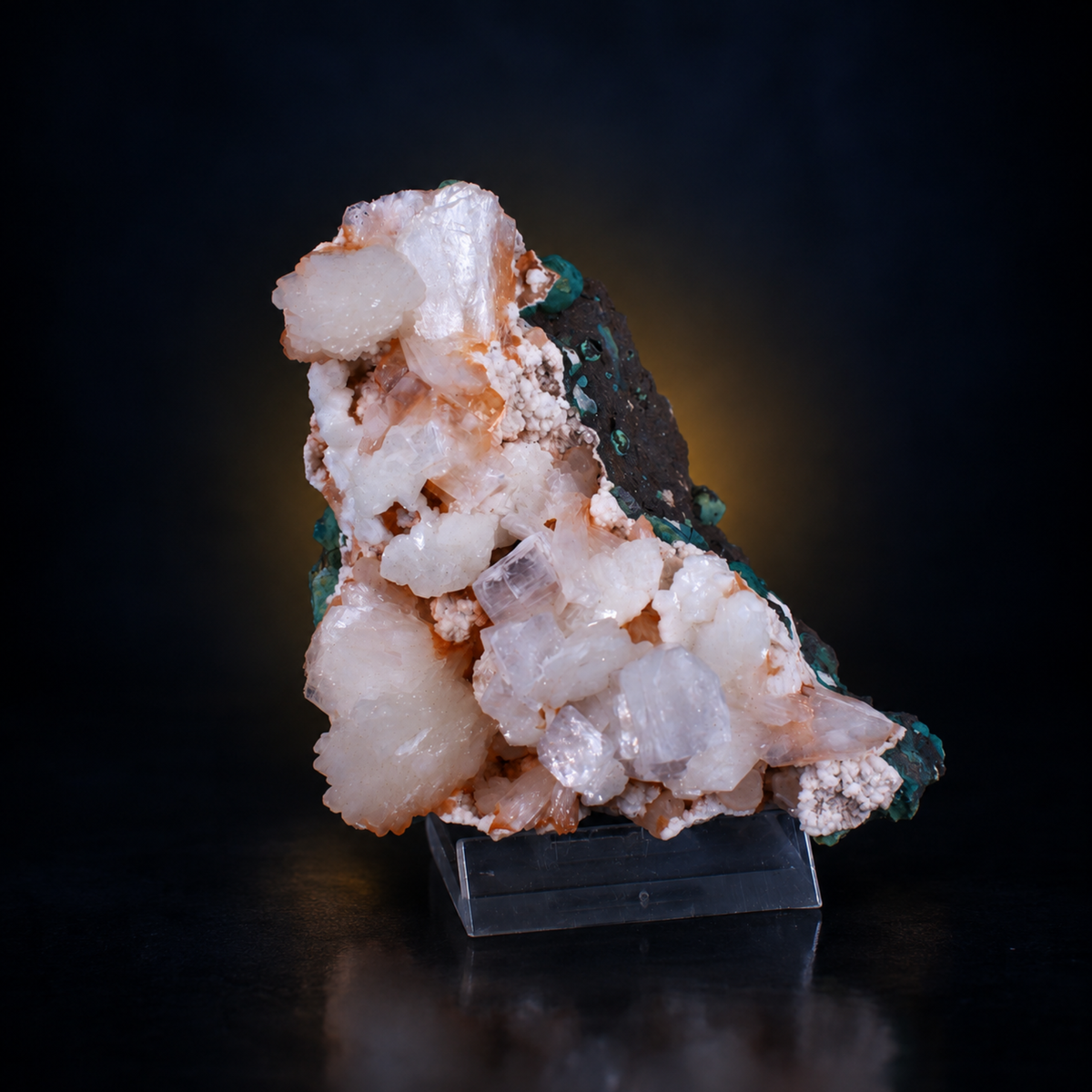 Stilbite & Peach-Pink Heulandite on Basalt Matrix | 9×5×4 cm | 170g
