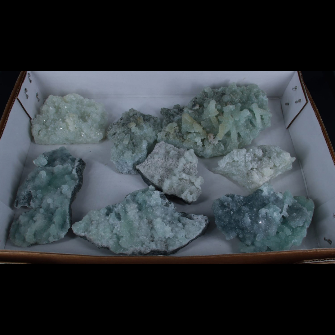 Natural Chalcedony Crystal Lot – 8 PCS – Mineral Specimens from India