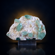 Natural Green Apophyllite with White Stilbite on Matrix – 180 g