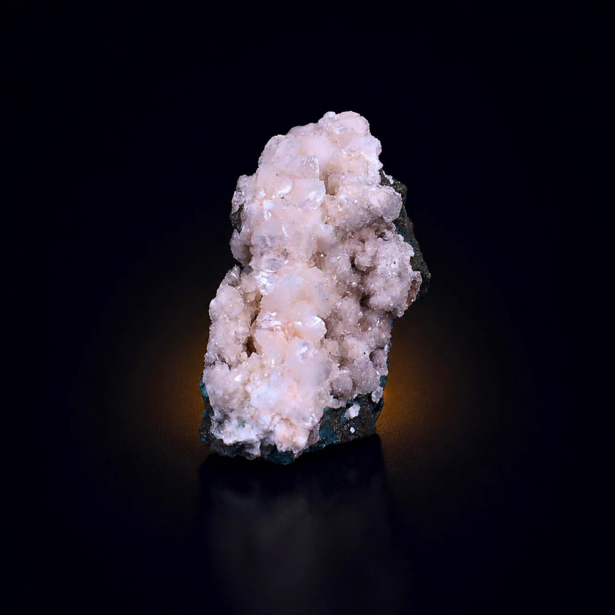 Pink Heulandite Crystal Cluster with Stilbite Natural Zeolite Specimen