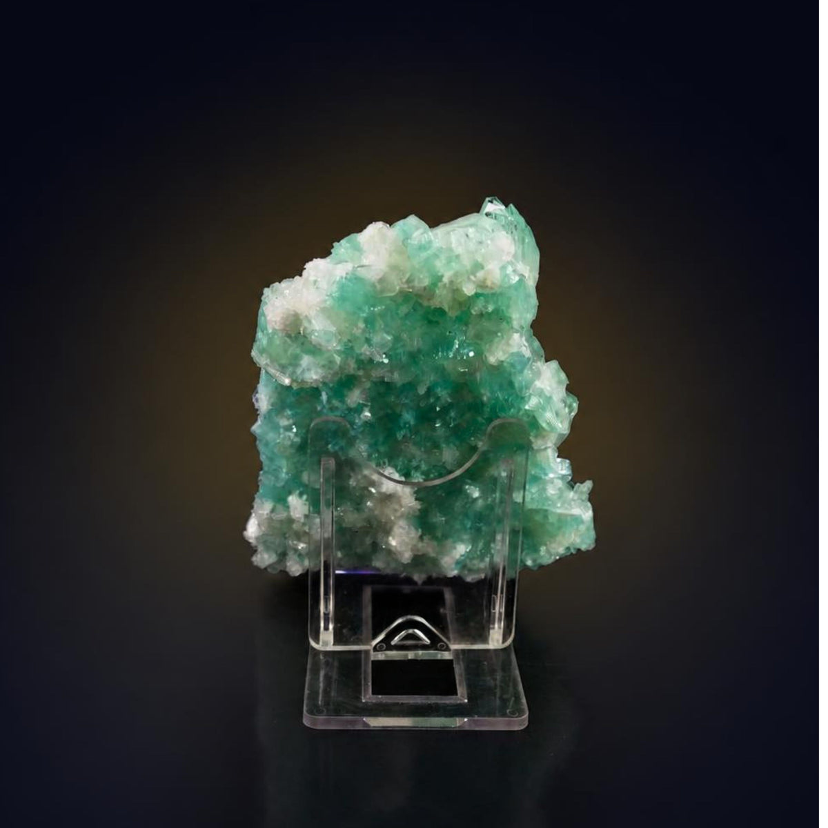 Natural Green Apophyllite Crystal Matrix Mineral Specimen from India 130 gm 12 × 6 × 2 cm