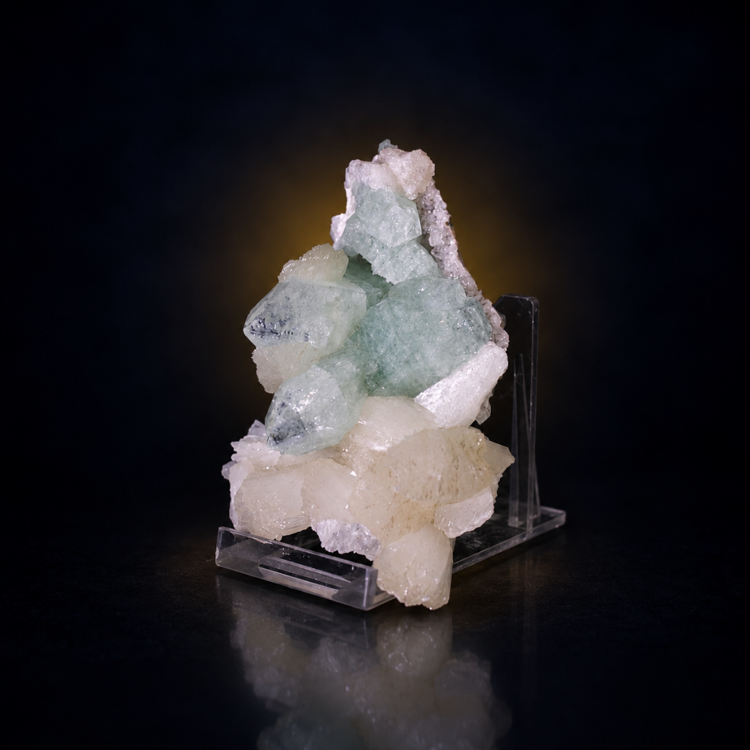 Natural Green Apophyllite with Matrix & Heulandite – 140 g