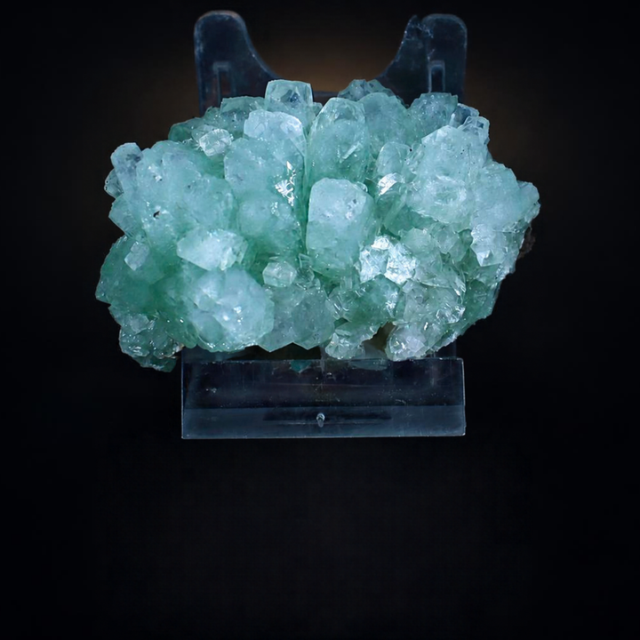 Green Apophyllite Tabular Crystal Cluster — India | 160 g | 7 × 5 × 4 cm