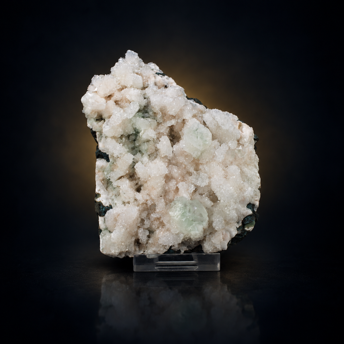Green Apophyllite with Stilbite & Heulandite Crystal Specimen | 11×8×4 cm | 340g