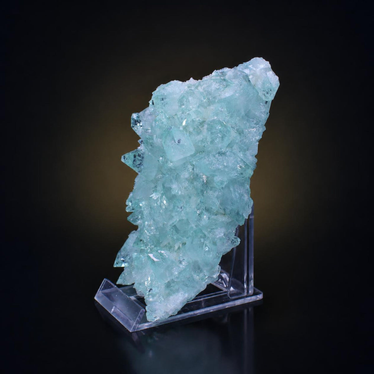 Natural Green Apophyllite Crystal Matrix Mineral Specimen from India 165 gm 13 × 7 × 2 cm