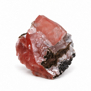 Natural Red Calcite Crystal Matrix Mineral Specimen from India