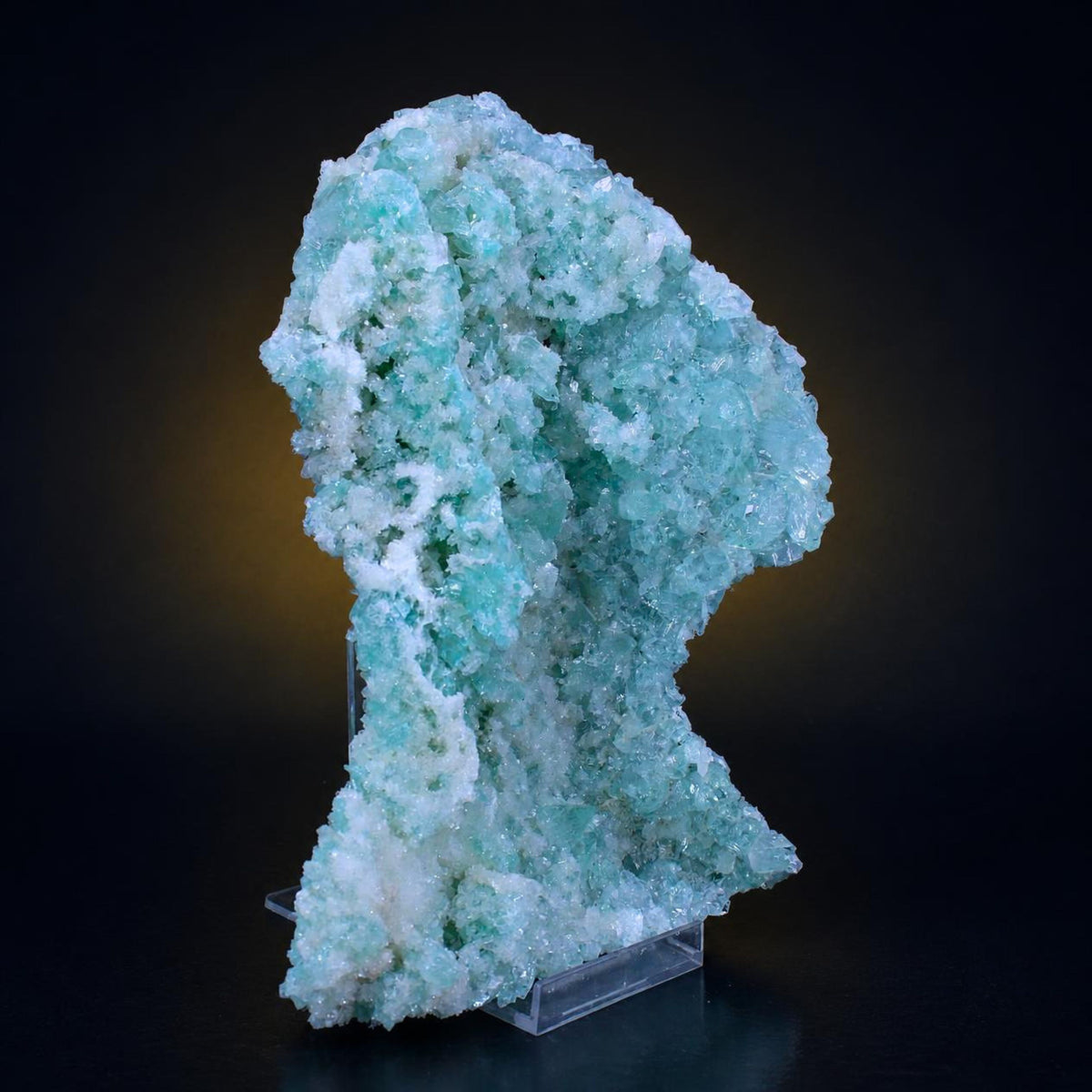 Natural Green Apophyllite Crystal Matrix Mineral Specimen from India 1180 gm 26 × 15 × 4 cm