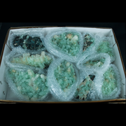 Natural Green Apophyllite, Stilbite with Heulandite Crystal Lot – 10 Pieces from India