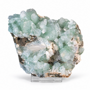 Natural Green Apophyllite with Heulandite & Scolecite Crystal Specimen – India