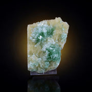 Natural Green Apophyllite with Stilbite Crystal Matrix Mineral Specimen from India 22 gm 11 × 7 × 2 cm
