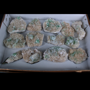 Natural Green Apophyllite with Stilbite &amp; Heulandite Crystal Lot – 13 PCS – Mineral Specimens from India