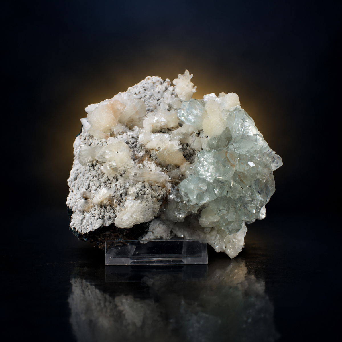Natural Green Apophyllite with Matrix Heulandite – 798 g