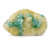 Natural Green Apophyllite with Stilbite Crystal Matrix Mineral Specimen from India 584 gm 16 × 10 × 4 cm