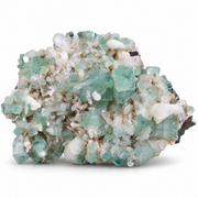 Natural Green Apophyllite with Heulandite Crystal Specimen – India