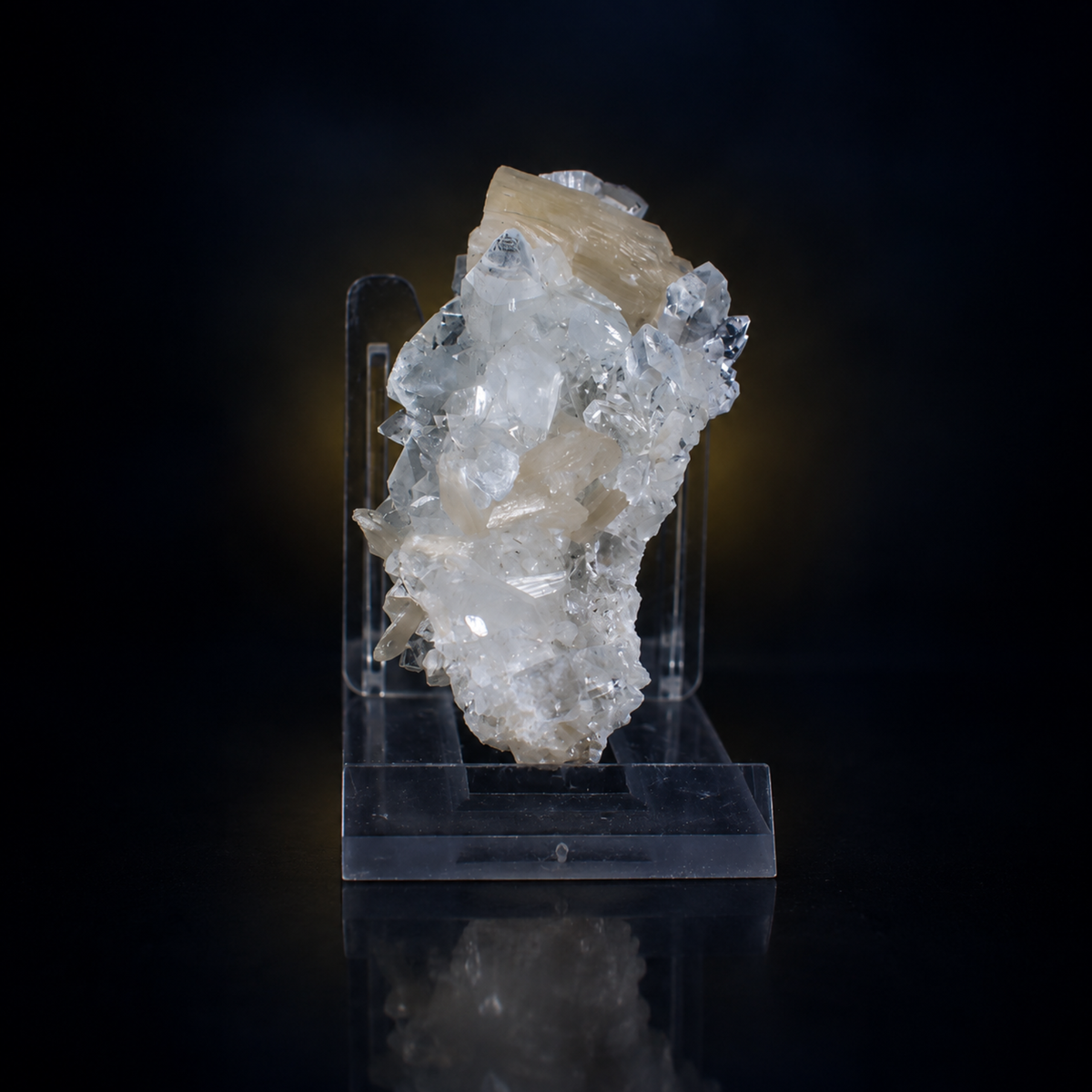 Natural Apophyllite with Stilbite Crystal Cluster – 60 g