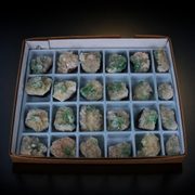 Natural Green Apophyllite Stilbite Heulandite Crystal Lot – 32 PCS – India