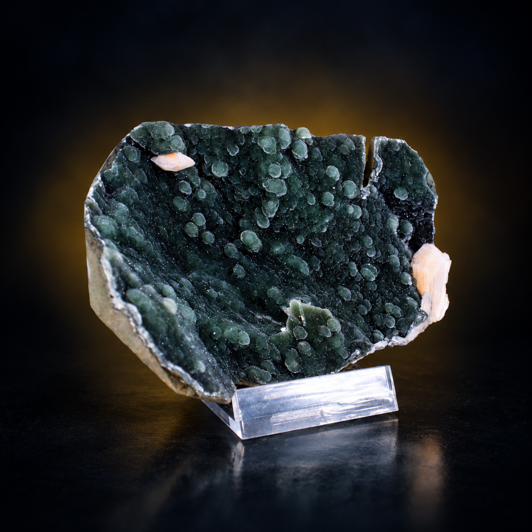 Natural Chalcedony with Heulandite Matrix Mineral Specimen – India