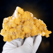 Natural Orange Calcite with White Stilbite Crystal Cluster – 350 g