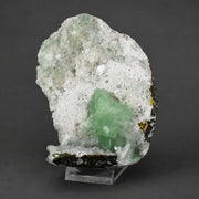Green Apophyllite with Mordenite on White Granular Matrix | 540 g | 15 × 11 × 7 cm