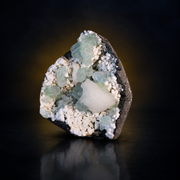 Natural Green Apophyllite with Mordenite Heulandite Crystal Specimen – India