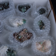 Natural Green Apophyllite with Scolecite Crystal Lot – 12 Pieces from India