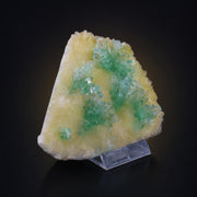 Natural Green Apophyllite with Stilbite Crystal Matrix Mineral Specimen from India 190 gm 11 × 10 × 2 cm
