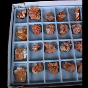 Natural Orange Stilbite with Heulandite Crystal Lot – 32 PCS – Mineral Specimens from India