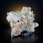 Natural Green Apophyllite with Heulandite Crystal Specimen – India