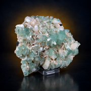 Natural Green Apophyllite with Heulandite Crystal Specimen – India