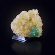 Natural Green Apophyllite with Stilbite Crystal Matrix Mineral Specimen from India 260 gm 10 × 8 × 2 cm