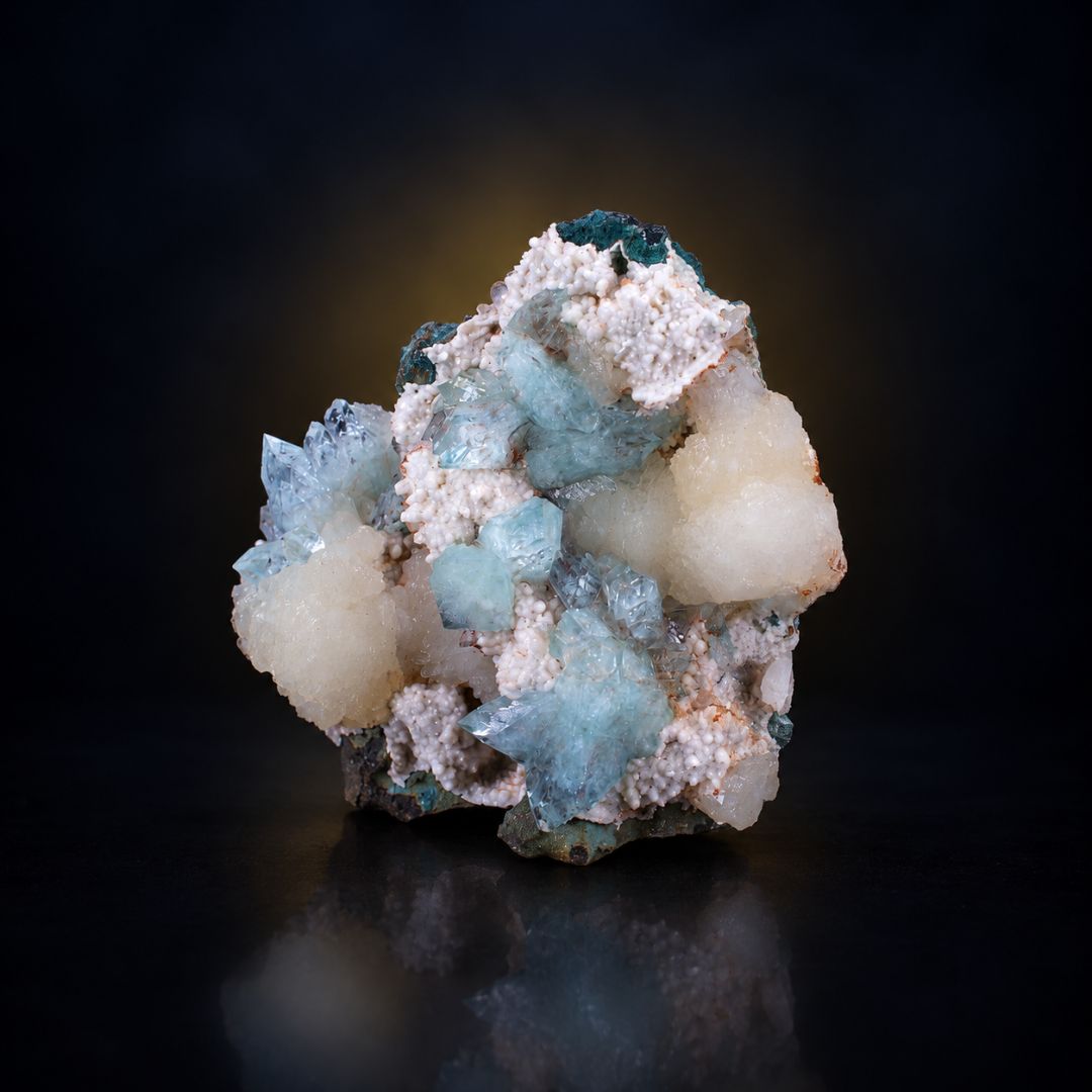 Natural Green Apophyllite, Stilbite & Mordenite Crystal – Mineral Specimen 200 gm