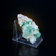 Natural Green Apophyllite with Stilbite on Matrix – 100 g