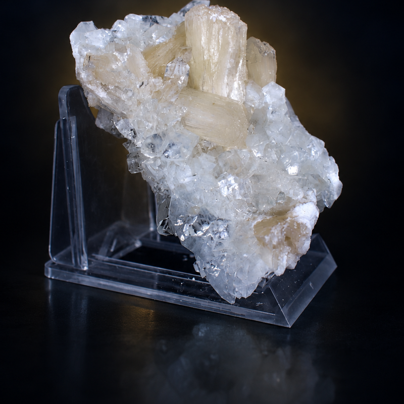 Calcite with Apophyllite Crystal Specimen | 8×6×4 cm | 140g
