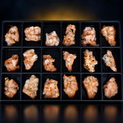Natural Orange Peach Stilbite Crystal Specimen Lot – 18 Pieces