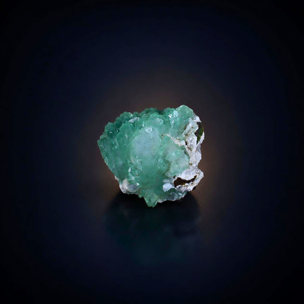 Green Apophyllite Crystal Specimen Natural Indian Mineral 6 × 5 × 6 cm | 130 g
