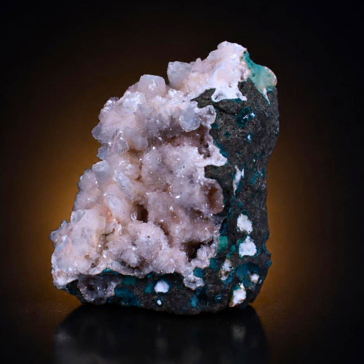 Pink Heulandite Crystal Aggregate with Stilbite Zeolite Specimen — Pune, India | 80 g | 9 × 5 × 3 cm