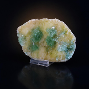 Natural Green Apophyllite with Stilbite Crystal Matrix Mineral Specimen from India 360 gm  14 × 10 × 2 cm