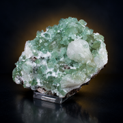 Natural Green Apophyllite with Heulandite Crystal Specimen – India