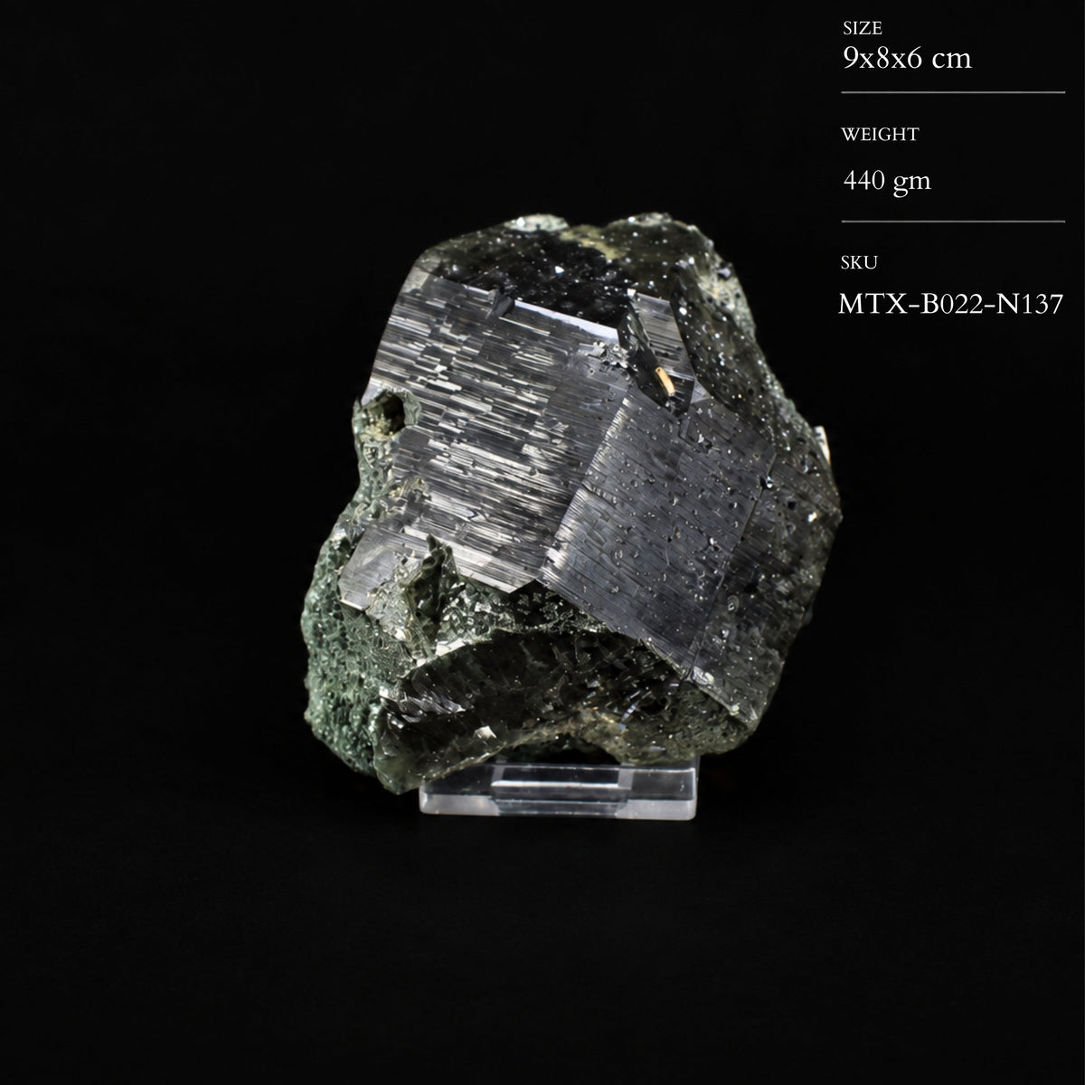 Natural Black Smoky Quartz Mineral Specimen  9 × 8 × 6 cm 440 g