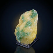 Natural Green Apophyllite with Stilbite Crystal Matrix Mineral Specimen from India 720 gm  17 × 12 × 3 cm