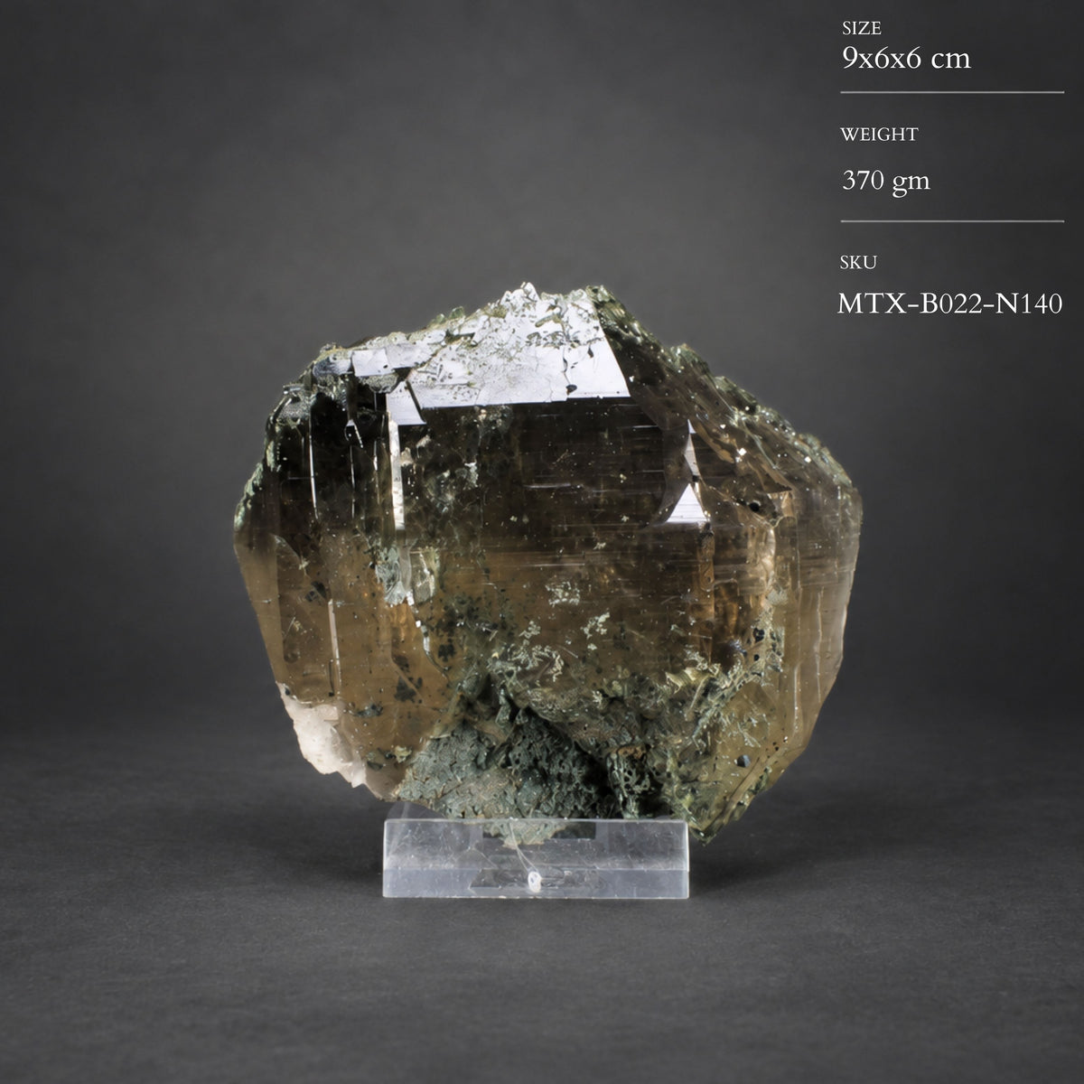 Natural Smoky Quartz Mineral Specimen  9 × 6 × 6 cm 370 g