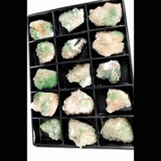 Natural Green Apophyllite Stilbite Heulandite Crystal Lot – 32 PCS – India
