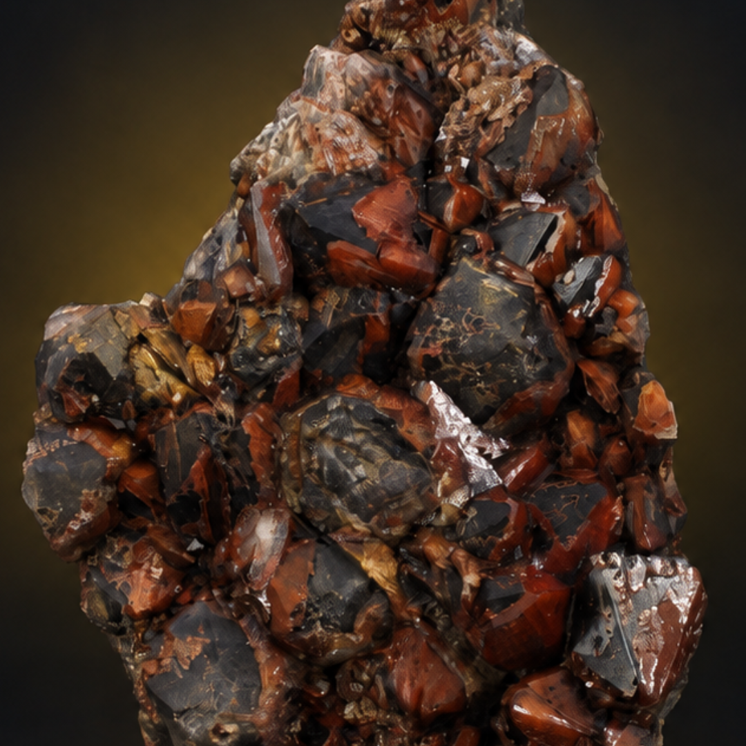 Amethyst and Hematite specimen — India, 940 g.