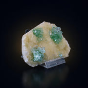 Natural Green Apophyllite with Stilbite Crystal Matrix Mineral Specimen from India 180 gm  9 × 7 × 2 cm