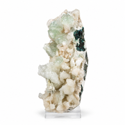 Natural Green Apophyllite with Heulandite and Stilbite on Matrix – 220 g