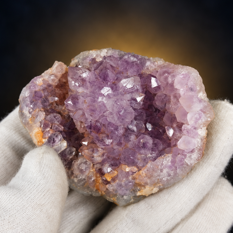 Amethyst Drusy Crystal-Lined Cavity | 120 g | 8 × 6 × 4 cm