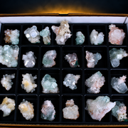Natural Mixed Apophyllite &amp; Stilbite Crystal Specimen Lot – 32 Pieces